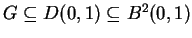 $G\subseteq D(0,1)\subseteq{B}^{2}(0,1)$