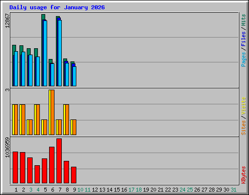 Daily usage for January 2026