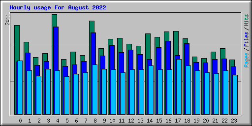 Hourly usage for August 2022