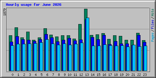 Hourly usage for June 2026