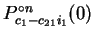 $P_{c_1-c_{21}i_1}^{\circ n}(0)$