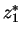 $z_{1}^{*}$