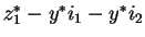 $z_{1}^{*}-y^{*}i_1-y^{*}i_2$